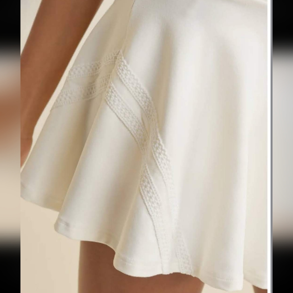 NWT VENUS White Lace Trim Tennis Mini Dress - Picture 6 of 12